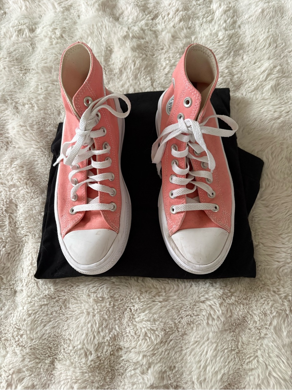 Converse Pink High Top Platform Canvas Sneakers - Picture 4 of 5